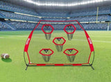 2133.6 x 2133.6mm Football Trainer Throwing Net, Training Throwing Target Practice Net with 5 Target V767-VVR-GLQW77YC5KXWQ8XVG001V0