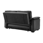 Sarantino Faux Leather Sofa Bed Couch Lounge - Black SOFA-M2900-PVC-BK