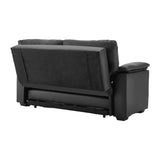 Sarantino Faux Leather Sofa Bed Couch Lounge - Black SOFA-M2900-PVC-BK