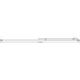 170-185cm Adjustable Wall to Wall Sliding Glass Shower Door in Black V63-847241