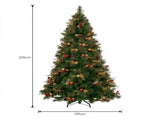 Christabelle 2.3m 7.5ft Deluxe Mountain Pine Christmas Tree Pre Lit Multi Function LED Artifici 112_SENDMP75
