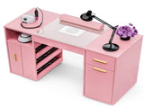 Pink Manicure Table with Electric Dust Collector and Storage, 108x45x77cm V178-59326