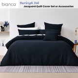 Bianca Burleigh Ink Jacquard Quilt Cover Set Queen V442-BCA-QUILTCS-BURLEIGH-INK-QS