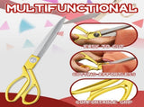 Amylove 3 Pcs Ribbon Cutting Scissors Metal Heavy Duty Stainless Steel Fabric Tailor for Ceremony V1258-DP02-C-771
