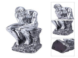 Thinker Statue European Style Resin Character Sculpture Home Office Bookshelf OrnamentSilver V1294-YM0901-3115210043911