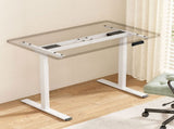 Artiss Standing Desk Frame Only Dual Motor Motorised White HASD-268-WH