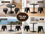 Artiss Bar Stools and Table Set 3PCS Dining Desk Kitchen Chairs Cafe Pub Black BA-SET-304-T-BK