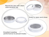 2 Oz Tin Cans, 24 Pcs Aluminum Round Tins, Travel Sized Small Metal Tins Cosmetic Sample Containers V1258-DP02-C-3275