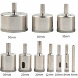 11 Pcs Diamond Saw, Adjustable Punch Locator Tile Saw with Diamond Coated Drill Bits V1237-ZY-715-376