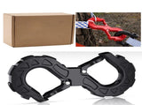 red heavy-duty S-shaped trailer tow hook, G80 steel, 14968.55 kg load capacity, off-road rescue, V1102-796-62674-ORG-S