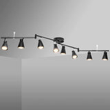 Flexible Lighting Fixture, Foldable Ceiling Spot Light with Adjustable 8 Light Heads, GU10 V1171-CX-SL8USGU10B