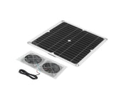 25W Solar Panel Fan Kit IPX65 Waterproof Low Noise Efficient Solar Powered Dual Fan for Chicken Coop V1294-YM0521-3114230040711