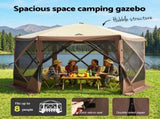 Instahut Gazebo Pop Up Tent 3.6x3.6m Outdoor Marquee Camping Screen w/Curtain Net GAZB-POP-MC-180HX-BG