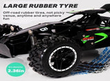 2.4G remote control car, high-speed off-road car, remote control toy for kids, four-wheel drive car, V1102-823-93606-BLK-THREE-ELECTRICSYSTEMS