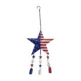 Metal Wind Chime, Patriotic Star Windchimes for Outside, 23 Inch Weather Resistant Outdoor Wind V1369-AZ3-W-12245