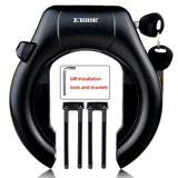 bicycle lock, two-way installation, bike security, high-quality bike lock, anti-theft lock, V1102-140-BLA-70523