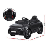 Kids Ride On Car Licensed RSQ8 Electric Toy Black Remote 12V Cars Black RCAR-LS-RSQ8-BK