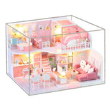 DIY Miniature Dollhouse with Furniture and LED Lights 3D Wooden Doll House Creative Birthdays V1294-YM0901-H35170-2