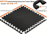 Interlocking Black EVA Fitness Mats Set V1142-LP601099557752782