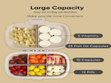 4PS 8 Compartments Travel Pill, Pocket Pharmacy for Purse Daily Box Portable Medicine V1259-DP01-A-4619