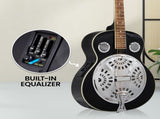 Karrera 40in Resonator Guitar - Black RSN-NC40-BK