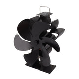 Heat Powered Stove Fan 6 Blade Aluminum Alloy Low Noise Wood Stove Fireplace Fan for Home Log V1294-YM0706-3114230098211