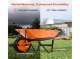 Wheelbarrow Cart One Wheel Garden Dump Cart 330 lbs Yard Utility Cart V952-FDL2LHYTC1JLDOIX6V0
