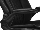 Levede Executive Office Chair Footrest PU Leather Tilt Gaming Work Seat Black OF1073-BK-AU