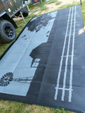 Country Grey 4m x 2.4m recycled mat V941-COUNTRYG4