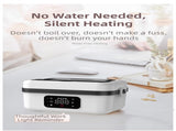 1L Black-Blue Cordless Waterless Heated Lunch Box - Portable 304 Stainless Steel Bento Box for V888-ELOSUNG42334