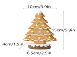 2 Pcs Charming Gingerbread Christmas Tree Figurine - Festive Resin Holiday V888-ELOSUNG27680
