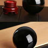 Black Obsidian Crystal Stone for Home and Office Decor, Feng Shui Healing Energy Desktop , 1 Piece V1370-AZ4-11586
