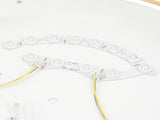 LED Ceiling Light Iron Wood PC Dimmable Round Flush Mount Modern Ceiling Light Fixture with APP V1294-YM0901-3119240148311