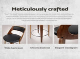 Artiss 4x Bar Stools Swivel Leather Chair 65cm BA-TW-8569-BKX4-AB