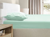 Ramesses 2000TC Bamboo Embossed Fitted Sheet Combo Set Aqua King Single V442-KIT-FITTEDSS-2000TCBAMBOO-AQUA-KS