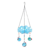 Hummingbird Feeder Bird Bath Outdoors 2 In 1 Hanging Solar Bird Bath Fountain with 3 Feeder Pots V1294-YM0901-3111240133311