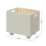 Book Storage Box with Dual Side Handles Stackable 50kg Load Bearing Multifunctional Use File Storage V1294-YM0710-3117230290111