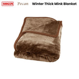 J Elliot Home 800GSM Luxury Winter Thick Mink Blanket Pecan King V442-IDC-BLANKET-800GSMMINK-PECAN-KI
