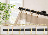 36 Pack 1.65 inch Curtain Ring with Clips, Smooth Quiet Plastic Insert 2.08 inch Diameter Brushed V1366-AZ2-W-15144