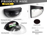 Raised Garden Bed Solar Lights Magnetic with Dusk to Dawn Sensors Wide Angle IPX4 Waterproof Solar V1107-118-48079-BLK-8PACK