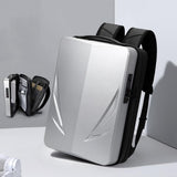 Men Gaming Backpack - Double-Layer Hard Shell - Silver PRL-6009922060DBT