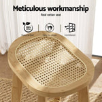 Artiss 2x Bar Stools Bamboo Rattan Stool Counter Chair Kitchen Barstools BA-Y-1033-NAX2