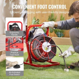 Drain Cleaner Machine Drain Auger 75FT x 1/2 Inch Manual Feed & 4 Cutters V952-SDJJKLSGDSTJGDO6AV3