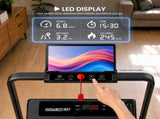 Powertrain K300 Black Foldable 2-in-1 Under Desk Walking Pad Treadmill 1.5HP 10kph Incline Home TML-HSM-K300-BK