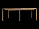Roof Pergola Gazebo Shed Matte Black Steel Brackets and Coffee Screen DIY Kits V63-848281