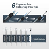 KAIWEETS KETS02 Smart Digital Soldering Iron Kit 65W Programmable AU Plug V413-KETS02