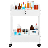 VEVOR Lab Cart, 2 Tiers Stainless Steel Utility Cart, Medical Cart with 2 Drawers, Rolling Lab Cart V952-SYSSTCB4Q235238MLV0