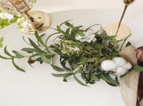 Simulation Silks Artificial Olive Branch Leaves Cotton Wreath Lintel Decoratives Table V1294-YM0523-220217LW04-2