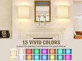 Battery Operated Wall Sconces Set of 2, 5000mAh Rechargeable RGB Wall Lamp with Remote, 3 Colors 10 V1171-CX-WL-MAGNET-RGB-CCT-USB-2