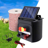 Giantz Fence Energiser 3KM Solar Powered Electric 500M Poly Wire Insulator SFC-FIK-WIRE-3KM
